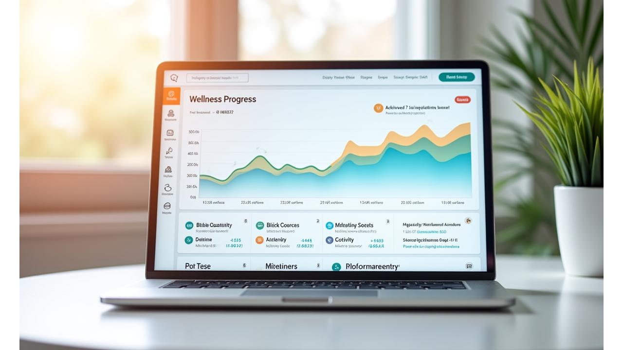 Grafy a data ukazující zlepšení wellness ukazatelů